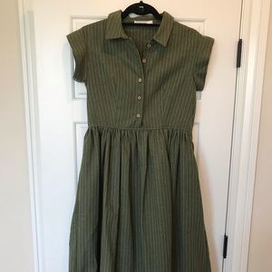 Mod Ref Green Button Dress
